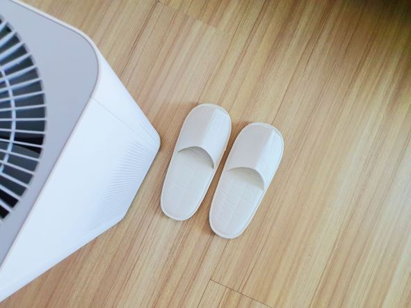Slipper รองเท้าใส่ในบ้าน รองเท้าโรงแรม ผ้าทีซีดิบสีธรรมชาติ